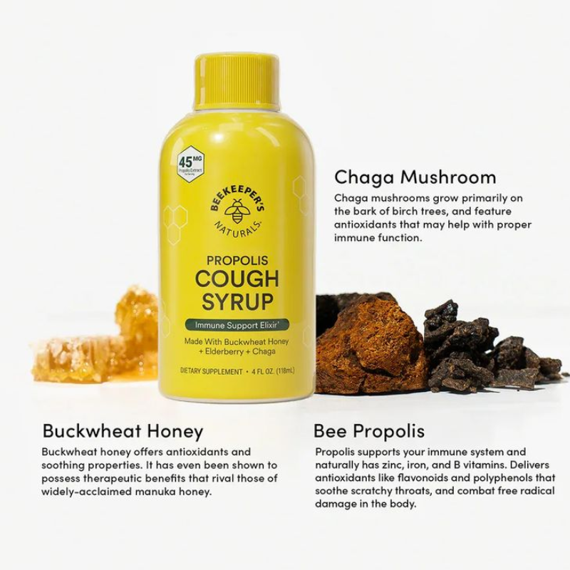 Beekeeper's Naturals Propolis Cough Syrup Bundle (Day + Night)