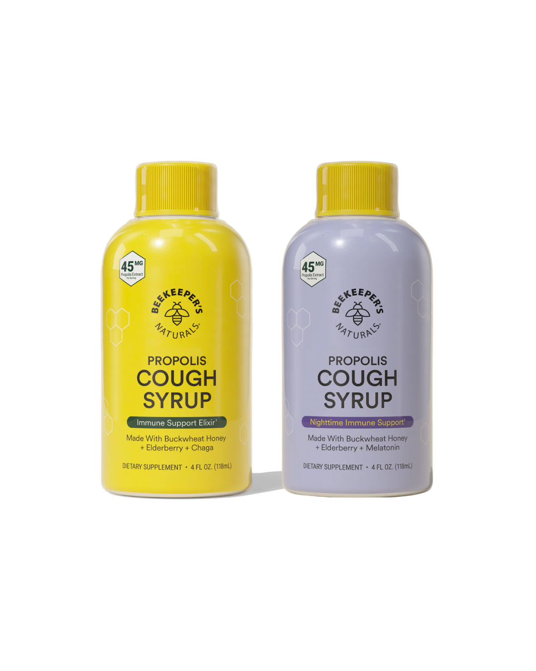 Beekeeper's Naturals Propolis Cough Syrup Bundle (Day + Night)